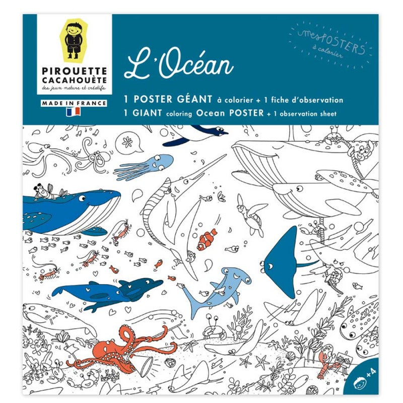 Poster géant "L' Océan" à colorier