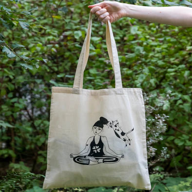 Tote bag "zen with cats"