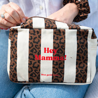 Trousse de toilette coton - Rayures Léopard - Hey Mamma