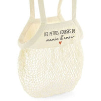 Sac filet en coton - Les petites courses de Maman d'amour
