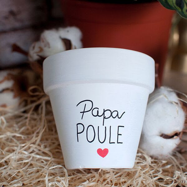Pot en terre cuite - Papa poule