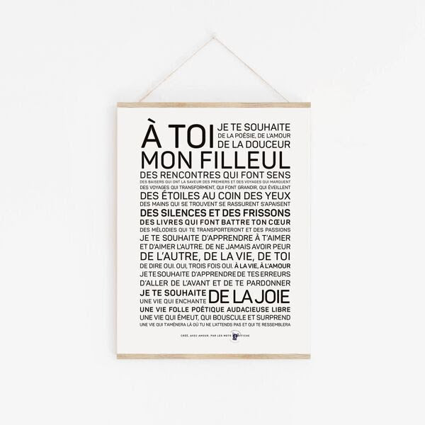 Affiche Filleul: MINI A6 10.5 x 14.8 mm