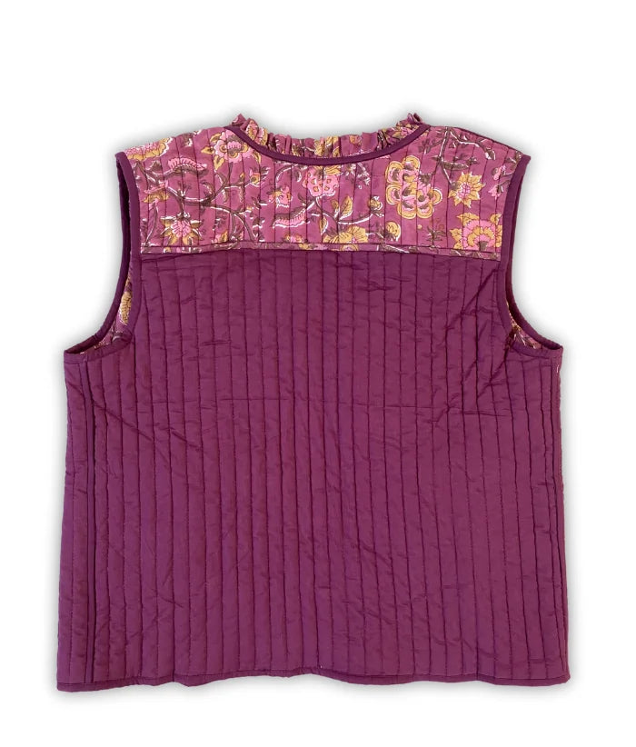 Veste sans manches matelassée - Annaya Cassis