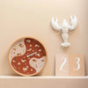 Horloge avec jours de la semaine terracotta & sable