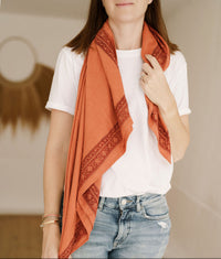 Grand foulard - Miya Terracotta