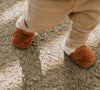 Chaussons en velours Camel