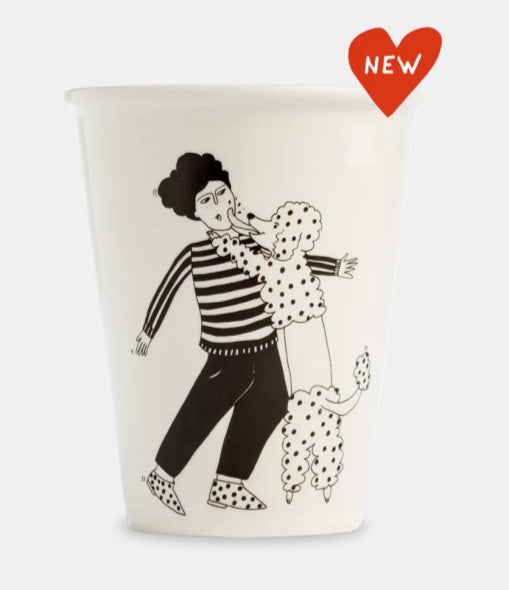 Tasse en porcelaine Amour avec chien