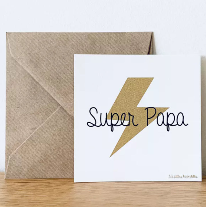 Carte Super Papa + enveloppe