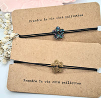 Gabi bracelet fleur paillettes