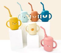 Verre à paille pour bébé et enfant - Ocre