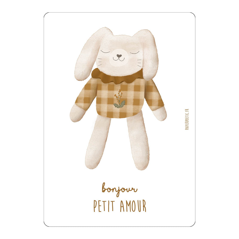 Carte “Doudou Lapin” Automne