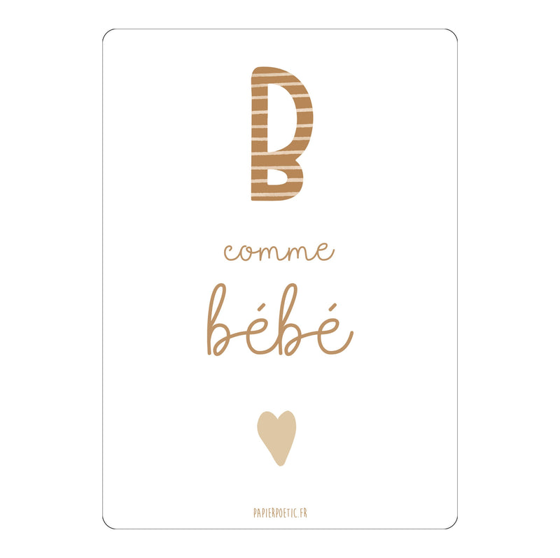 Carte “B comme bébé”