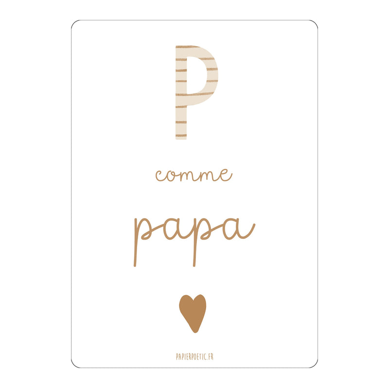 Carte “P comme papa”