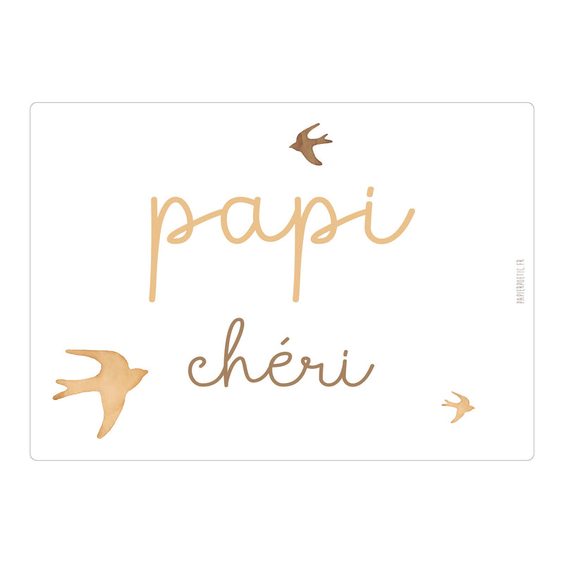 Carte "Papi chéri”