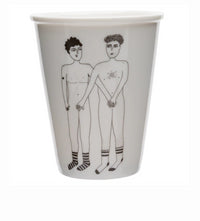 Tasse en porcelaine 2 hommes