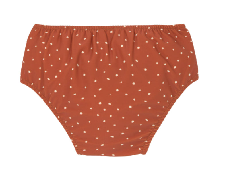 Maillot de bain anti-fuite petits pois rouille