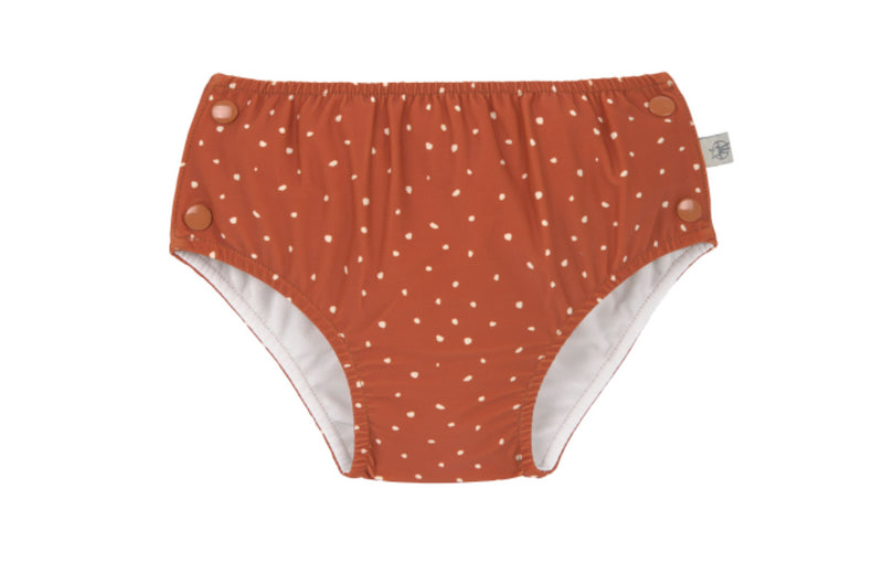 Maillot de bain anti-fuite petits pois rouille