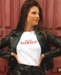 T-shirt en coton bio « À la vie à l’amour »