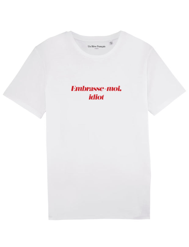 T-shirt en coton bio « Embrasse-moi, idiot »