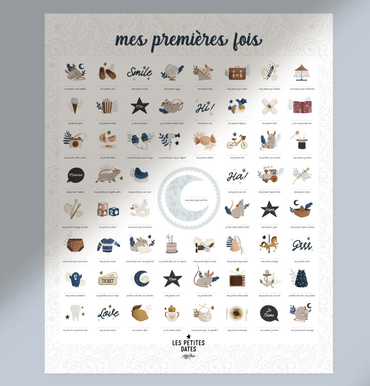 Affiche mes premières fois - Souris Cobalt