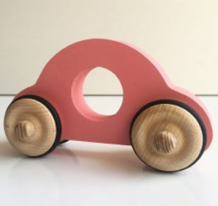 Anatole la petite voiture en bois Rose