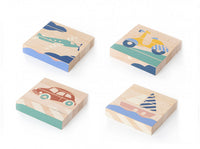 Blocs en bois - puzzle Transports