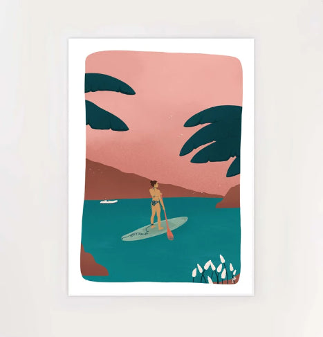 Illustration affiche papier Paddle