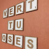 Lettres en relief en bois Scrabble "personnalisé"