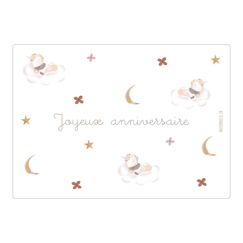 Carte Anniversaire “Licorne”