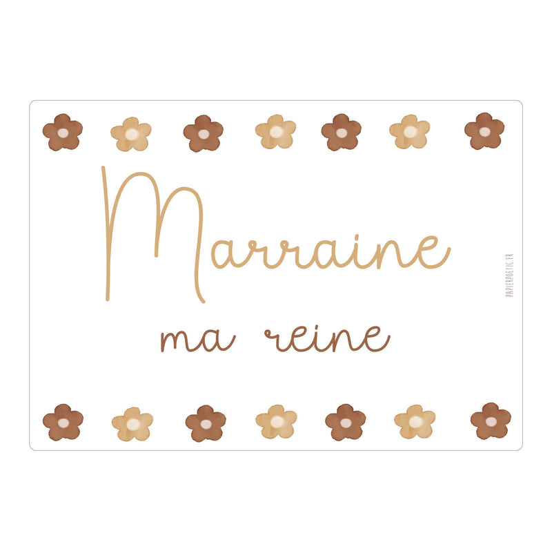 Carte “Marraine ma reine”