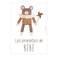 Lot 6 Cartes Pronostics Bébé “Ourson”