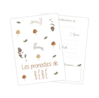 Lot 6 Cartes Pronostics Bébé “brindilles”