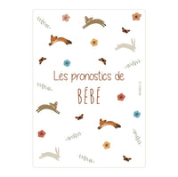 Lot 6 Cartes Pronostics Bébé “Animaux De La Forêt”