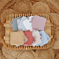 Pochon distributeur et ses 8 lingettes lavables, Beige