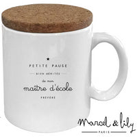 Mug Avec Son Couvercle En Liège "Maître"